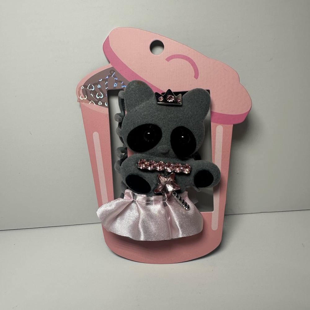 Hot Topic Raccoon Princess Claw Hair Clip – Pink Gems, Tulle Skirt, Wand